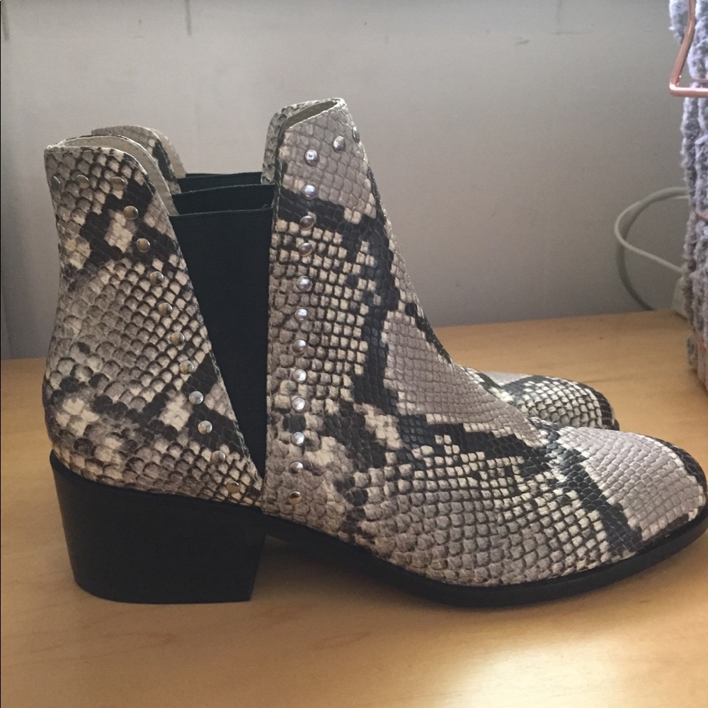 Steve Madden Snake Skin Booties
